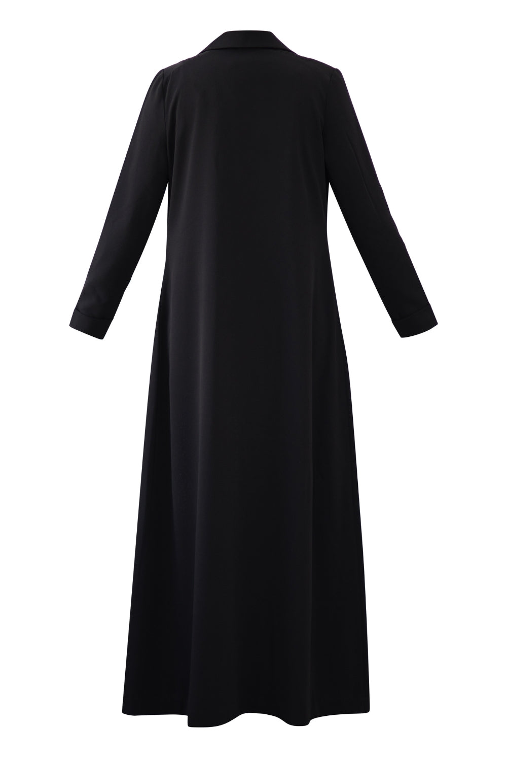 Back view of Amani Pleated Blazer flat lay showing clean minimal design